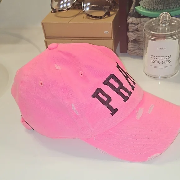 Pink 'PRAY' Baseball Cap - Picture 4 of 7